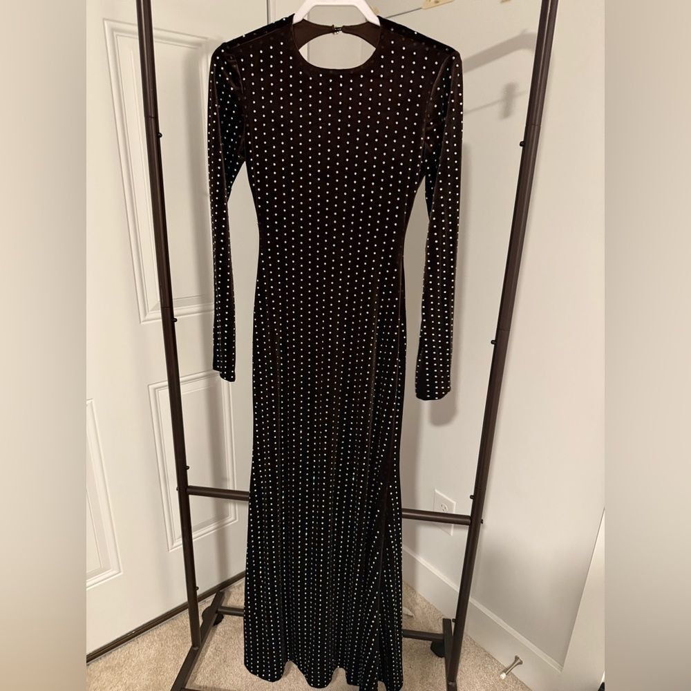 RARE Delfi Collective Sophia Rhinestone Long Sleeve Dress - Picture 3 of 4